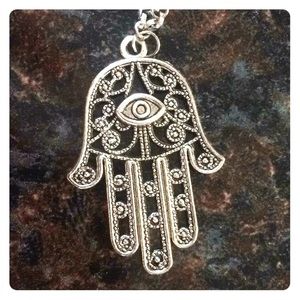 Silver Hamsa Necklace